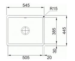 Franke pia Fraceram Kubus KBK110.50 Onyx de embutir 1260335883