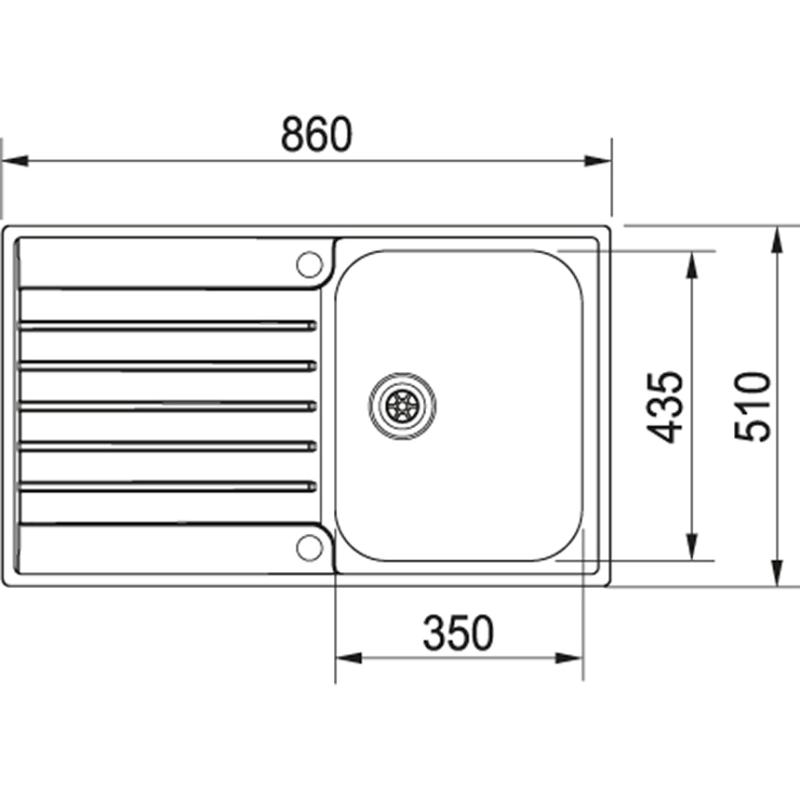 Franke Argos AGX 211-86 stainless steel sink with drainer 860x510 flush mount 127.0380.403