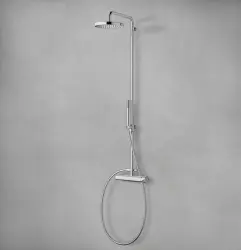 Waterevolution Flow combinação de chuveiro com termostato e ducha de chuva Latão Escovado T141TBB