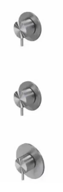 Waterevolution Flow Built-in Shower Thermostat with 2 shut-off valves full stainless steel 1208916472