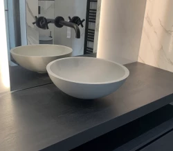 Solid-S Pure Lavatório de encastrar, cuba redonda, acabamento cinzento claro, L41 x A14 cm, sem rebordo, 1208919566