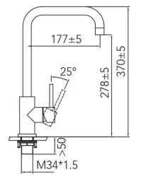 Caressi Basic Line Cromado misturador monocomando para cozinha CABL004CH 1208920579