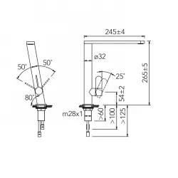 CARESSI RVS misturadora de cozinha monocomando em aço inoxidável CA119I ECO 1208920635