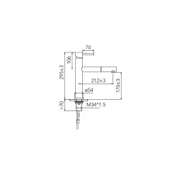 CARESSI Black Line misturador monocomando de cozinha com bica extensível, inox preto CA116BK U ECO 1208920652