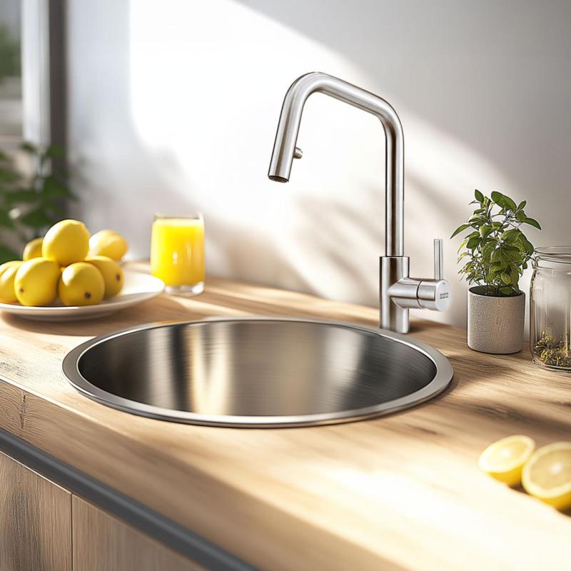 Franke Torneira de Cozinha Kubus com Ducha Extraível em Aço Inoxidável 115.0529.207