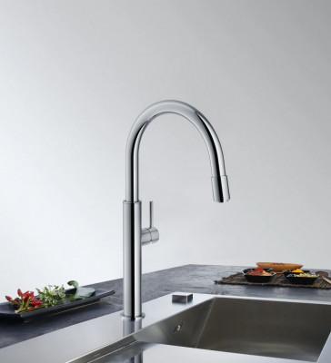 Torneira de Cozinha Franke Pescara up&down com arejador ajustável 2 modos de saída cromado 115.0523.286