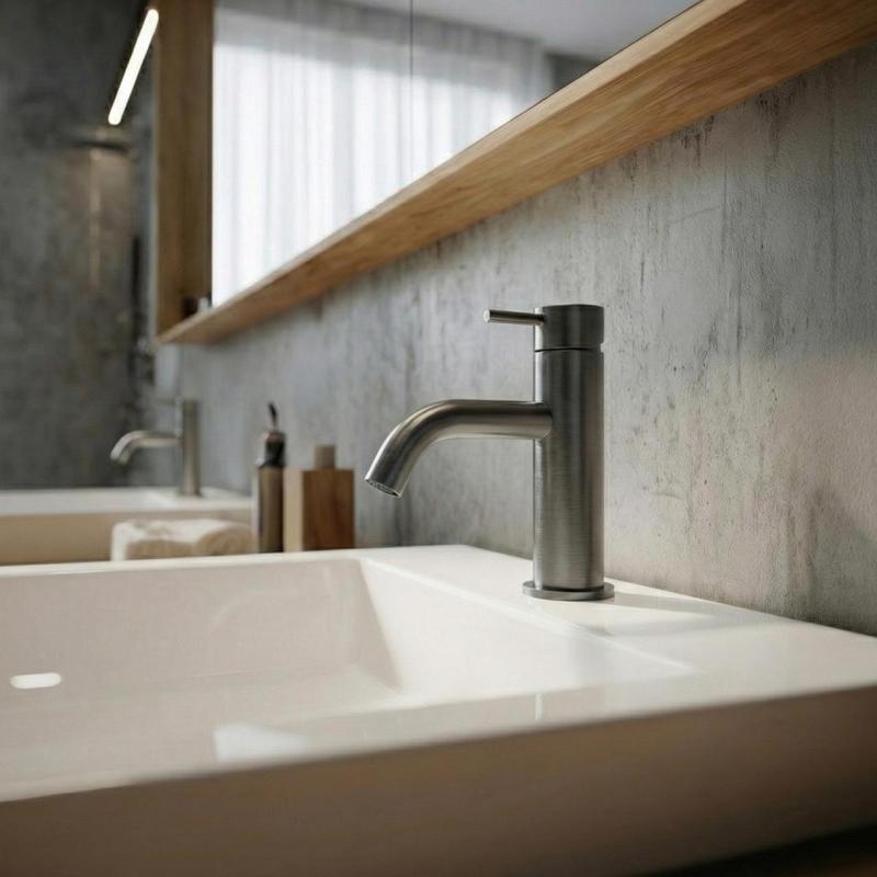 Torneira para lavatório Watervolution Flow PVD escovado gun metal T110GME