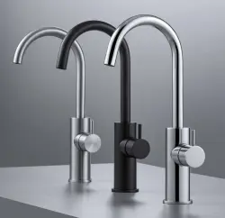 Waterevolution Flow torneira de lavatório modelo alto preto fosco T1121FUPR