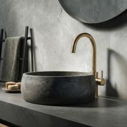 Torneira de lavatório Watervolution Flow, modelo alto, latão escovado T1121FULE