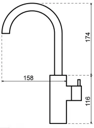 Waterevolution Flow torneira de lavatório modelo alto em latão escovado T1121FULE