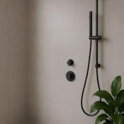 Waterevolution Flow embutido termostato de chuveiro com 1 desviador preto fosco 1208920978