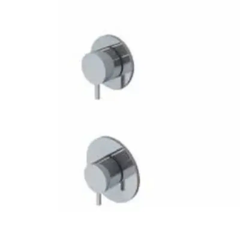 Waterevolution Flow built-in shower thermostat with 1 diverter valve, chrome 1208920984