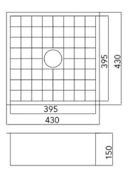Caressi Cato pia de azulejos 40cm para instalação inferior CATO4040 1208921378