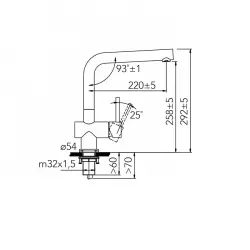 CARESSI torneira de cozinha de uma alavanca em aço inoxidável CA108I ECO WINDOW torneira para janela 1208921382