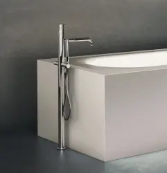 Waterevolution Flow misturador de banheira independente com ducha manual Light Gold T133WGE