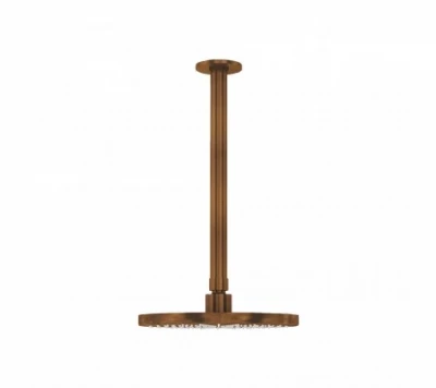 Chuveiro de cabeça Waterrevolution Flow 250 mm com conexão para teto Cobre escovado T1642CPE
