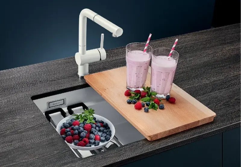 Blanco Etagon 500-U pia de encastrar em basalto 525154