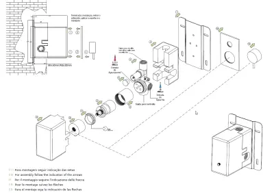 Waterevolution Flow embutido termostato de chuveiro com 2 saídas branco fosco T132TBBBR com TEC box