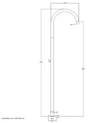 Waterevolution Flow bica de banho de pé em aço inoxidável T1673IE