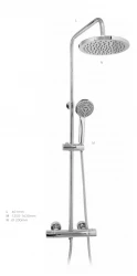 DEMM Shower combinação de chuveiro termostático com chuveiro de efeito chuva cromado 1208946965