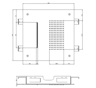 Chuveiro embutido SB Square 316 com cachoeira 38x38cm - Aço inoxidável 1208946994