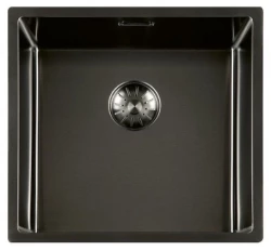 Lorreine 40SP-GunMetal pia 40x40 PVD gun metal para instalação inferior, plana e superior 1208952366