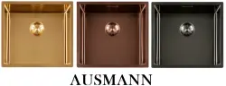 Lorreine 50SP-Gold Luxo Pia de Cozinha Inox PVD Ouro 50x40 embutir, semi-embutir e sobrepor 1208952368