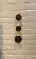 Waterevolution Flow embutido termostático de chuveiro com 2 registros PVD cobre escovado