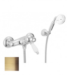 PB Conjunto de Chuveiro Nostálgico com Ducha Manual de Parede Bronze