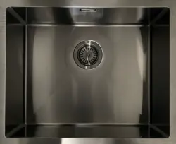 Ausmann Mosel pia de aço inoxidável cor antracite PVD Gun Metal 40x40 instalação inferior, instalação nivelada e instalação superior 067106