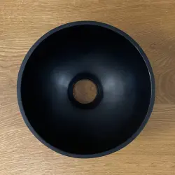 Lavatório Solid S, Solid Surface, redondo, 20 x 20 x 11 cm, preto mate, 1208953268