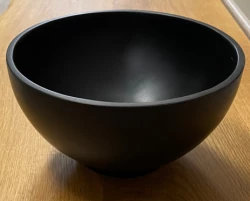 Lavatório Solid S, Solid Surface, redondo, 20 x 20 x 11 cm, preto mate, 1208953268