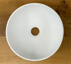 Lavatório Solid S, de superfície sólida, redondo, 25 x 25 x 11 cm, branco mate, 1208953272