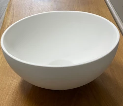 Lavatório Solid S, de superfície sólida, redondo, 25 x 25 x 11 cm, branco mate, 1208953272