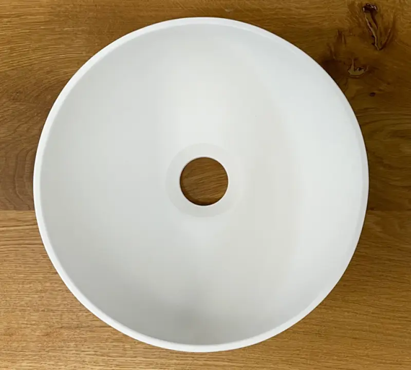 Lavatório Solid S, de superfície sólida, redondo, 25 x 25 x 11 cm, branco mate, 1208953272