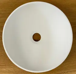 Lavatório Solid S pequeno, Solid Surface, redondo, 30 x 30 x 11 cm, branco mate, 1208953273