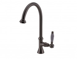 Torneira clássica de fonte PB com alavanca branca para água fria com bica alta redonda em aço inoxidável 1208953279