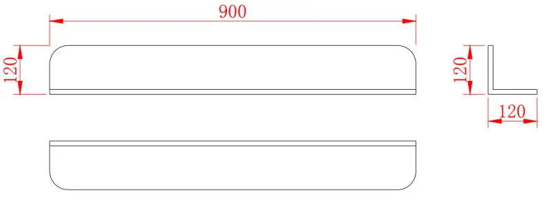 Solid-S Planchet Cesto de duche em superfície sólida, branco mate, 90 x 12 cm, com fixação oculta 1208953448