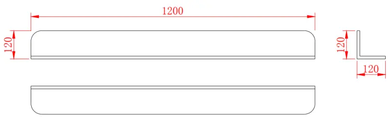 Solid-S Planchet Cesto de duche em superfície sólida, branco mate, 120 x 12 cm, com fixação oculta 1208953449