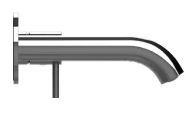 SB Round misturador de lavatório embutido gun metal PVD 102mm