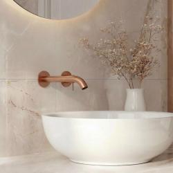 SB Round 316 misturador de lavatório embutido Aço Inoxidável 102mm