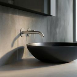 SB Round 316 torneira de lavatório embutida em aço inoxidável 132mm