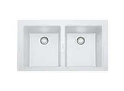 Franke Sirius 2 S2D 620 pia dupla de plástico branco de superfície 143.0634.553