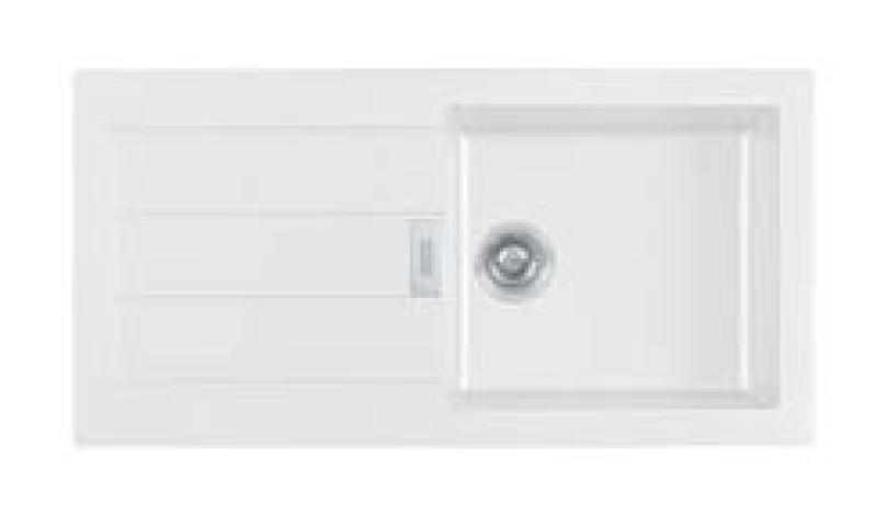 Franke Sirius 2 S2D 611 plastic sink with white drip tray surface mount 100x50 143.0634.551