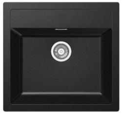 Franke Sirius 2 S2D 610.50 pia de plástico preta 56x53cm de superfície com furo para torneira 114.0271.940