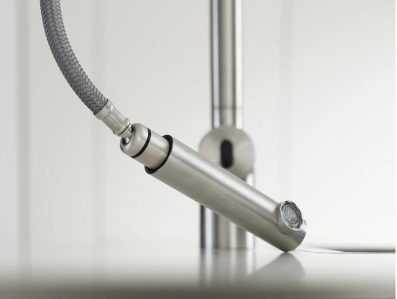 Franke torneira de cozinha com sensor em aço inox escovado Atlas Neo com bica extensível inox 115.0625.523