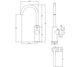 Waterevolution Flow torneira de lavatório modelo alto branco fosco T1121FUBR
