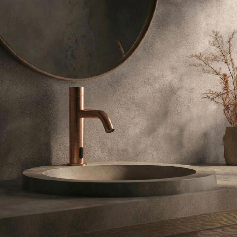 Waterevolution Flow electronic washbasin faucet infrared battery-operated Copper T110ECPE