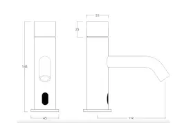 Waterevolution Flow torneira eletrônica para lavatório com infravermelho a bateria Gun Metal T110GME