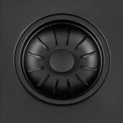 Lorreine quartzo preto pequena pia 17x40cm de embutir com ralo preto 1208953998